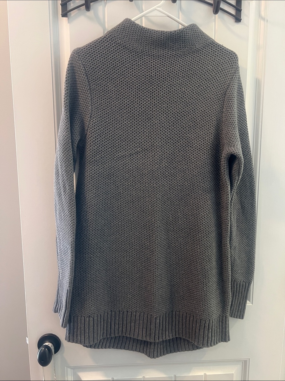 Duluth Trading Co Gray Cowl Knit Sweater